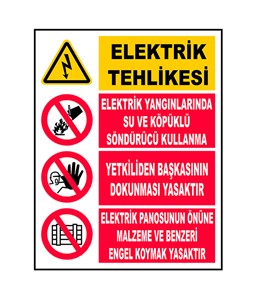 elektrik tehlikesi etiketi, elektrik tehlikesi etiketi